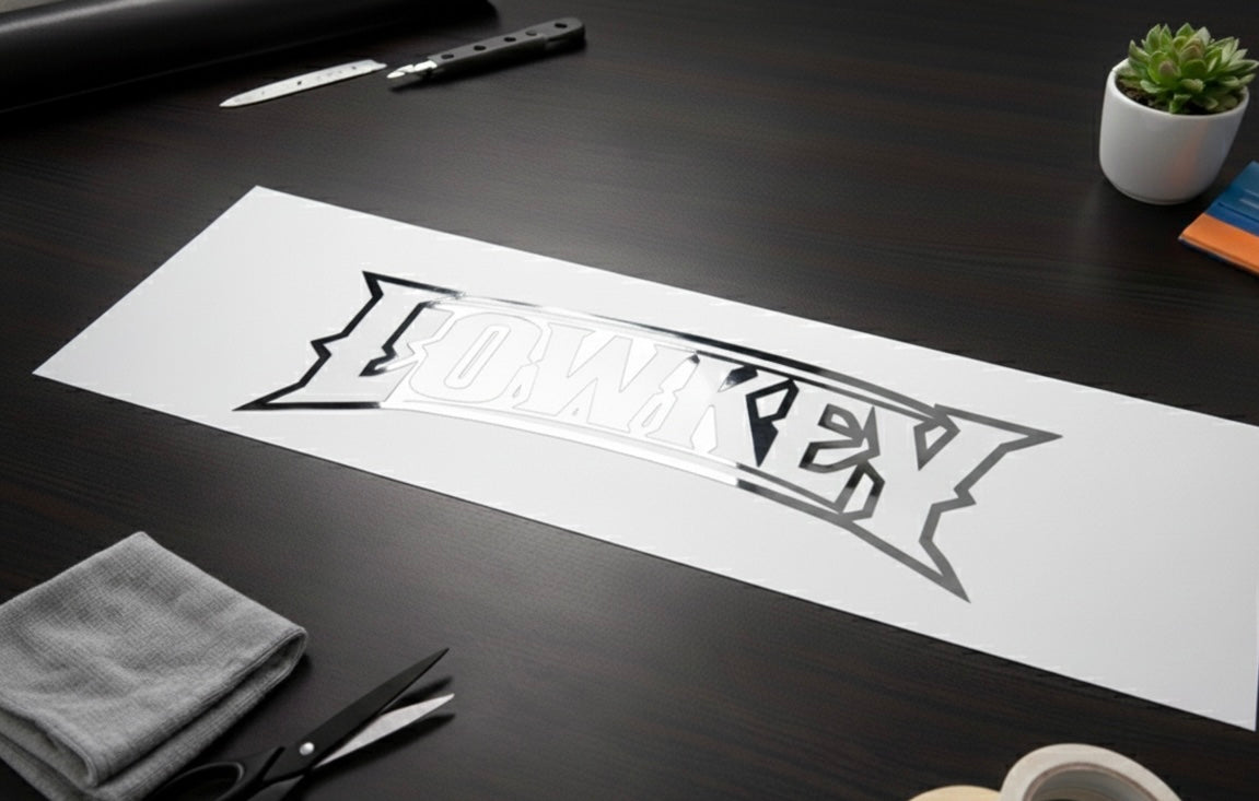 CHROME “LOWKEY” HOLLOW BANNER